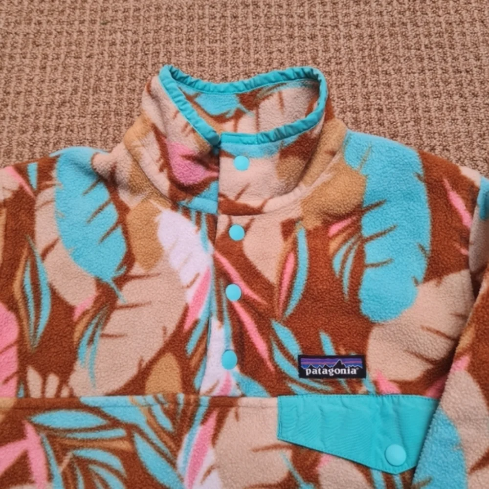 Patagonia Synchilla Snap-T Fleece Pullover Women's Feather Dance Bear Brown S - Picture 4 of 12